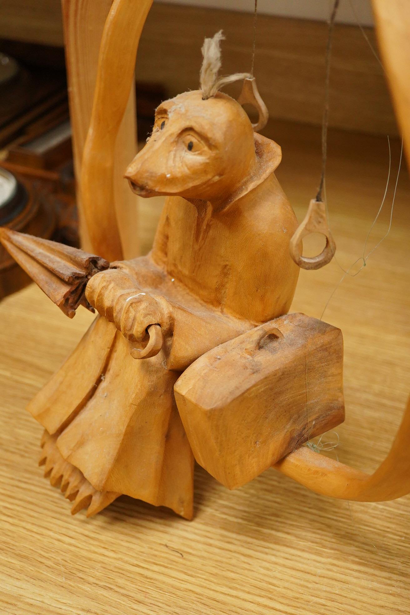 Pierre Decorse (b.1953), a mobile, naturalistically modelled with a seated frog like creature to the centre, 70cm high